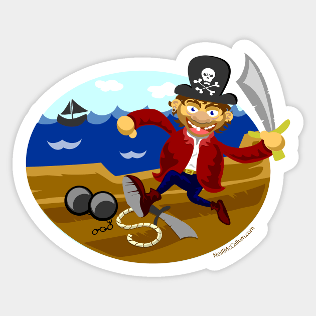 Pirate Arr Sticker by dinoneill